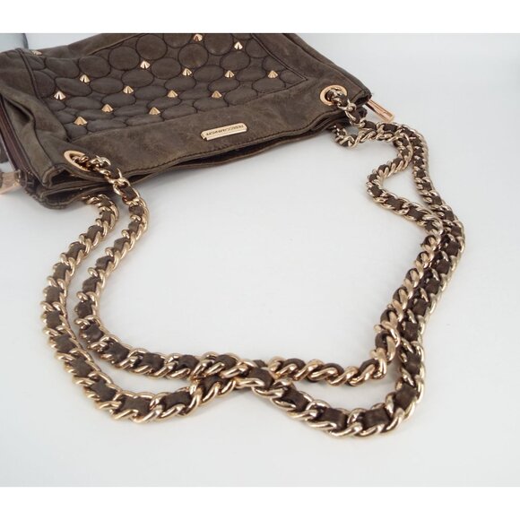 Rebecca Minkoff Quilted Studded Chain Strap Distressed Leather Shoulder Bag main image 4